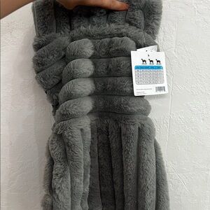 Gray Faux Fur Dog Sweater